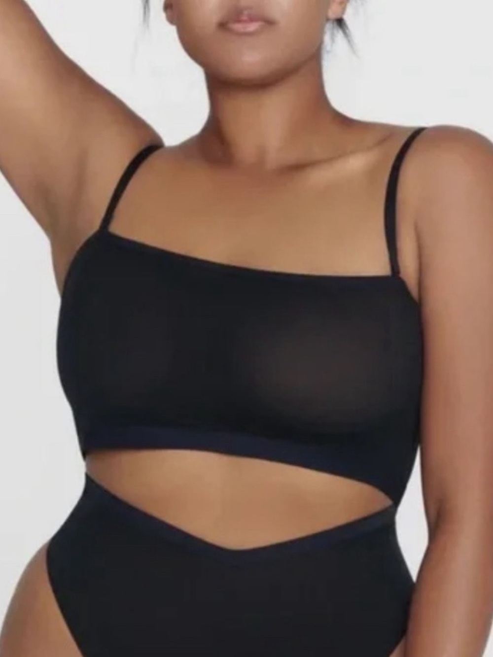 SKIMS Sheer Sculpt Convertible Bandeau Onyx